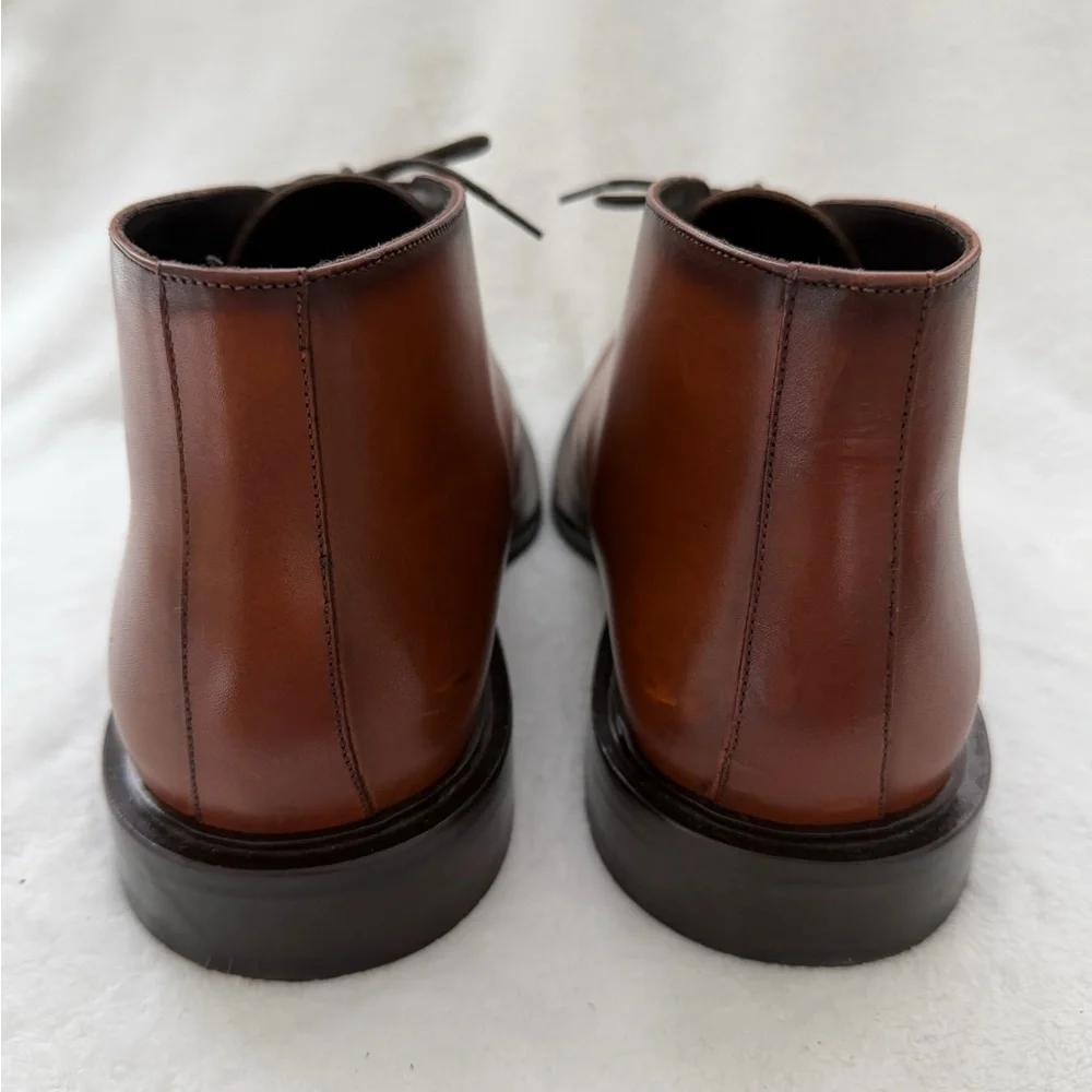 Adam Derrick To Boot Richard Chukka Boots Cognac Trapper Leather Size 10 EUC